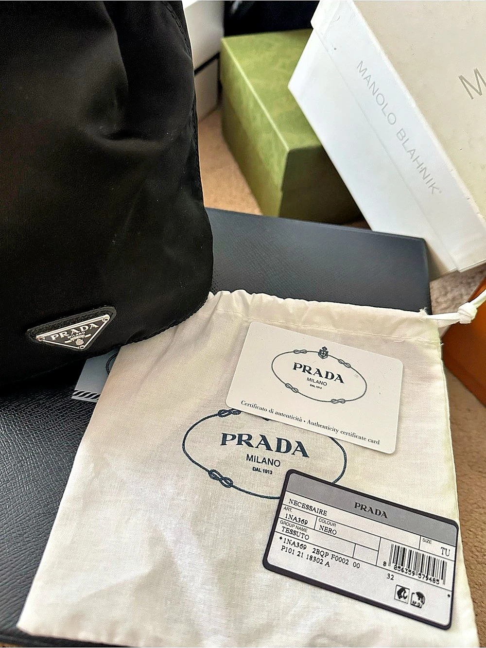 Prada Re-Nylon Drawstring Pouch *Authentic* - Picture 5 of 6